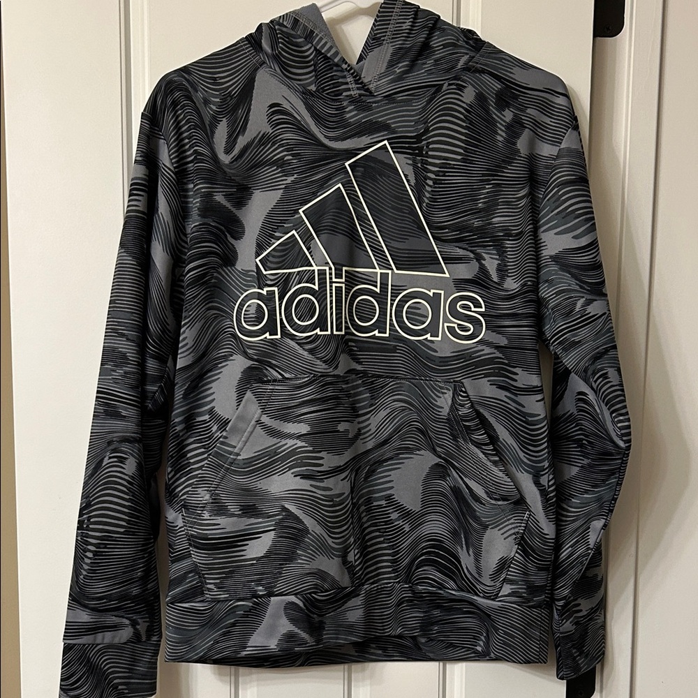 Boy’s Adidas Black/Gray Swirl Hoodie
